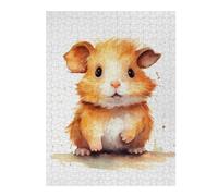 Jigsaw for Teenagerss 52x38cm/1000pcs Guinea Pig Watercolor Jigsaw for Adults Hands-on Game Difficult Challenge Challenging Game Gifts 52x38cm/1000pcs