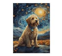 Jigsaw for Teenagerss 52x38cm/1000pcs Labradoodle Night Sky Jigsaw for Adults Hands-on Game Difficult Challenge Challenging Game Gifts 52x38cm/1000pcs