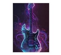 Jigsaw for Teenagerss 52x38cm/1000pcs Neon Guitar Artwork Jigsaw for Adults DIY Toys Difficult Challenge Christmas Birthday Gifts 52x38cm/1000pcs