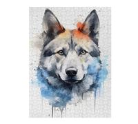 Jigsaw for Teenagerss 52x38cm/1000pcs Norwegian Elkhound Jigsaw for Adults Hands-on Game Difficult Challenge Challenging Game Gifts 52x38cm/1000pcs