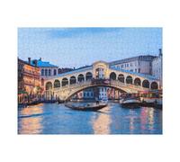 Jigsaw for Teenagerss 52x38cm/1000pcs Rialto Bridge at Night Puzzle for Adults Fun Games Precision Cutting Unique Birthday And Xmas Gifts 52x38cm/1000pcs