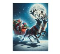 Jigsaw for Teenagerss 52x38cm/1000pcs Santa's Nightly Journey Jigsaw for Adults DIY Toys Difficult Challenge Christmas Birthday Gifts 52x38cm/1000pcs