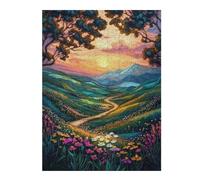 Jigsaw for Teenagerss 52x38cm/1000pcs Sunset Mountain Path Jigsaw for Adults Hands-on Game Difficult Challenge Challenging Game Gifts 52x38cm/1000pcs