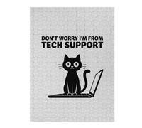 Jigsaw for Teenagerss 52x38cm/1000pcs Tech Support Cat Jigsaw for Adults Hands-on Game Difficult Challenge Challenging Game Gifts 52x38cm/1000pcs
