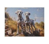 Jigsaw for Teenagerss 52x38cm/1000pcs Two Dalmatian Dogs Puzzle for Adults Fun Games Precision Cutting Unique Birthday And Xmas Gifts 52x38cm/1000pcs