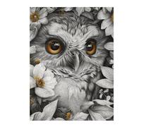 Jigsaw for Teenagerss 52x38cm/1000pcs Whimsical Golden Eyed Owl Jigsaw for Adults Hands-on Game Difficult Challenge Challenging Game Gifts 52x38cm/1000pcs