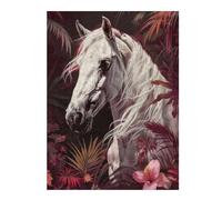 Jigsaw for Teenagerss 52x38cm/1000pcs White Arabian Horse Jigsaw for Adults Hands-on Game Difficult Challenge Challenging Game Gifts 52x38cm/1000pcs