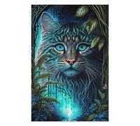 Jigsaw for Teenagerss 75x50cm/1000pcs Enchanted Forest Cat Jigsaw for Adults DIY Toys Difficult Challenge Christmas Birthday Gifts 75x50cm/1000pcs