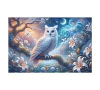 Jigsaw for Teenagerss 75x50cm/1000pcs Enchanted Forest with White Owl Puzzle for Adults Fun Games Precision Cutting Unique Birthday And Xmas Gifts 75x50cm/1000pcs