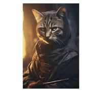 Jigsaw for Teenagerss 75x50cm/1000pcs Funny Shinobi Ninja Cat Jigsaw for Adults Hands-on Game Difficult Challenge Challenging Game Gifts 75x50cm/1000pcs