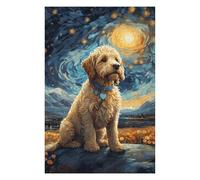 Jigsaw for Teenagerss 75x50cm/1000pcs Labradoodle Night Sky Jigsaw for Adults Hands-on Game Difficult Challenge Challenging Game Gifts 75x50cm/1000pcs