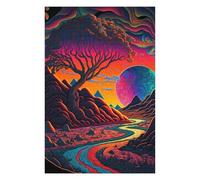 Jigsaw for Teenagerss 75x50cm/1000pcs Landscape with Tree And River Jigsaw for Adults DIY Toys Difficult Challenge Christmas Birthday Gifts 75x50cm/1000pcs
