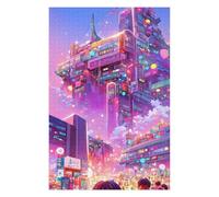 Jigsaw for Teenagerss 75x50cm/1000pcs Neon Future Cityscape -2 Jigsaw for Adults DIY Toys Difficult Challenge Christmas Birthday Gifts 75x50cm/1000pcs