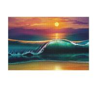Jigsaw for Teenagerss 75x50cm/1000pcs Ocean Wave at Sunset Puzzle for Adults Family Games Analysis And Logic Fun Activities at Home 75x50cm/1000pcs