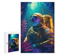 Jigsaw for Teenagerss1000 PCS Astronaut in An Underwater Forest Puzzles for Adults Hands-on Game Enhance Memory Unique Birthday And Gifts 1000 PCS