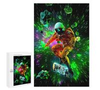 Jigsaw for Teenagerss1000 PCS Astronaut Skateboarding in Space -1 Puzzles for Adults Relaxing Games Wall Decoration Unique Birthday And Gifts 1000 PCS