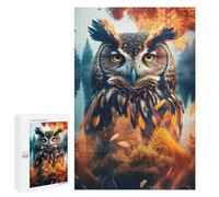 Jigsaw for Teenagerss1000 PCS Autumnal Owl Majesty Puzzles for Adults Hands-on Game Enhance Memory Unique Birthday And Gifts 1000 PCS