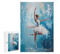 Jigsaw for Teenagerss1000 PCS Ballet Dancer in Blue Ballet Dancer Print Puzzle for Adults Fun Games Difficult Challenge Deal As Gifts for The Whole Family 1000 PCS