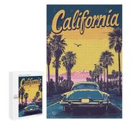 Jigsaw for Teenagerss1000 PCS California Sunset Drive Puzzle for Adults Fun Games Difficult Challenge Deal As Gifts for The Whole Family 1000 PCS