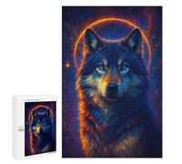 Jigsaw for Teenagerss1000 PCS Celestial Wolf Portrait Puzzle for Adults Fun Games Difficult Challenge Deal As Gifts for The Whole Family 1000 PCS