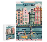 Jigsaw for Teenagerss1000 PCS Charming Amsterdam Puzzle for Adults Fun Games Difficult Challenge Deal As Gifts for The Whole Family 1000 PCS