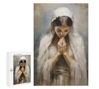 Jigsaw for Teenagerss1000 PCS Christian Girl Praying Adult Puzzles Relaxing Games Difficult Challenge Unique Birthday And Gifts 1000 PCS