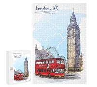 Jigsaw for Teenagerss1000 PCS Color Sketch FromLondon 01 Puzzles for Adults Relaxing Games Wall Decoration Unique Birthday And Gifts 1000 PCS