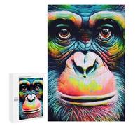 Jigsaw for Teenagerss1000 PCS Colorful Monkey Portrait-2 Puzzles for Adults Hands-on Game Enhance Memory Unique Birthday And Gifts 1000 PCS