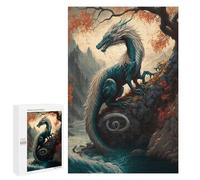 Jigsaw for Teenagerss1000 PCS Dragon in Autumn Forest Adult Puzzles Relaxing Games Difficult Challenge Unique Birthday And Gifts 1000 PCS