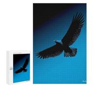 Jigsaw for Teenagerss1000 PCS Eagle Silhouette - Soaring Freedom on Blue Puzzle for Adults Fun Games Difficult Challenge Deal As Gifts for The Whole Family 1000 PCS