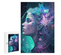 Jigsaw for Teenagerss1000 PCS Enchanted Floral Portrait -3 Puzzles for Adults Relaxing Games Wall Decoration Unique Birthday And Gifts 1000 PCS