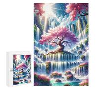 Jigsaw for Teenagerss1000 PCS Enchanted Waterfall Paradise Puzzles for Adults Hands-on Game Enhance Memory Unique Birthday And Gifts 1000 PCS
