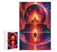 Jigsaw for Teenagerss1000 PCS Fantasy Castle in Space -4 Puzzles for Adults Hands-on Game Enhance Memory Unique Birthday And Gifts 1000 PCS