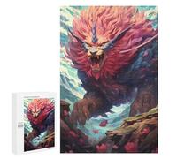 Jigsaw for Teenagerss1000 PCS Fiery Beast in Action Puzzles for Adults Hands-on Game Enhance Memory Unique Birthday And Gifts 1000 PCS