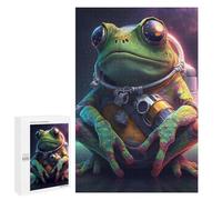 Jigsaw for Teenagerss1000 PCS Frog Astronaut in Space-4 Adult Puzzles Relaxing Games Difficult Challenge Unique Birthday And Gifts 1000 PCS