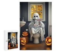 Jigsaw for Teenagerss1000 PCS Ghost on The Toilet Puzzle for Adults Fun Games Difficult Challenge Deal As Gifts for The Whole Family 1000 PCS