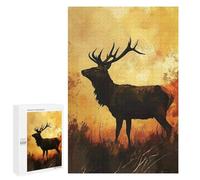 Jigsaw for Teenagerss1000 PCS Graceful Deer Portrait Puzzles for Adults Hands-on Game Enhance Memory Unique Birthday And Gifts 1000 PCS