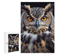 Jigsaw for Teenagerss1000 PCS Great Horned Owl Portrait Adult Puzzles Relaxing Games Difficult Challenge Unique Birthday And Gifts 1000 PCS