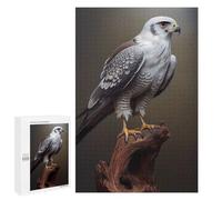 Jigsaw for Teenagerss1000 PCS Grey Falcon Oil Paint Puzzle for Adults Fun Games Difficult Challenge Deal As Gifts for The Whole Family 1000 PCS