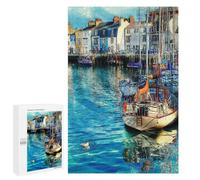 Jigsaw for Teenagerss1000 PCS Harbor Serenity with Sailing Boat Puzzles for Adults Relaxing Games Wall Decoration Unique Birthday And Gifts 1000 PCS
