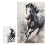 Jigsaw for Teenagerss1000 PCS Horse Watercolors Puzzle for Adults Fun Games Difficult Challenge Deal As Gifts for The Whole Family 1000 PCS