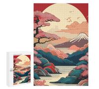 Jigsaw for Teenagerss1000 PCS Japanese Landscape with Mount Fuji Puzzles for Adults Hands-on Game Enhance Memory Unique Birthday And Gifts 1000 PCS