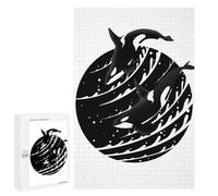 Jigsaw for Teenagerss1000 PCS Minimalist Killer Whale Puzzle for Adults Fun Games Difficult Challenge Deal As Gifts for The Whole Family 1000 PCS