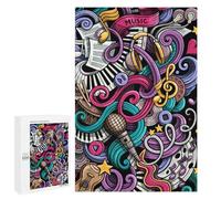 Jigsaw for Teenagerss1000 PCS Music Graffiti Art Adult Puzzles Relaxing Games Difficult Challenge Unique Birthday And Gifts 1000 PCS