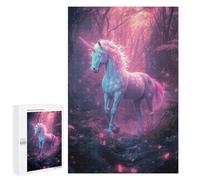 Jigsaw for Teenagerss1000 PCS Mystical Unicorn In Forest Puzzle for Adults Fun Games Difficult Challenge Deal As Gifts for The Whole Family 1000 PCS