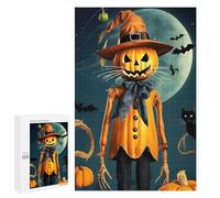 Jigsaw for Teenagerss1000 PCS Pumpkin Scarecrow Halloween Puzzle for Adults Fun Games Difficult Challenge Deal As Gifts for The Whole Family 1000 PCS