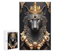 Jigsaw for Teenagerss1000 PCS Regal Wolf Portrait Adult Puzzles Relaxing Games Difficult Challenge Unique Birthday And Gifts 1000 PCS