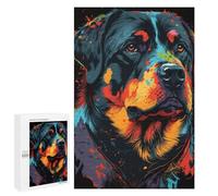 Jigsaw for Teenagerss1000 PCS Rottweiler Style 1 Puzzle for Adults Fun Games Difficult Challenge Deal As Gifts for The Whole Family 1000 PCS