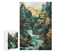 Jigsaw for Teenagerss1000 PCS Seaside Cliff Temple Puzzle for Adults Fun Games Difficult Challenge Deal As Gifts for The Whole Family 1000 PCS