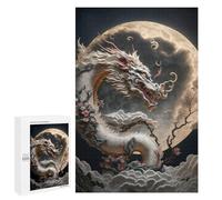 Jigsaw for Teenagerss1000 PCS Seraphic Dragon Moonlit Sky Puzzles for Adults Relaxing Games Wall Decoration Unique Birthday And Gifts 1000 PCS